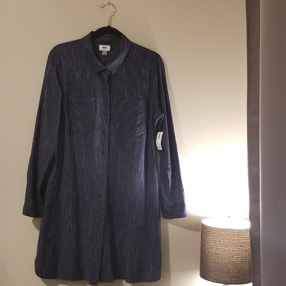 Old Navy Pinstripped Shirt Dress
